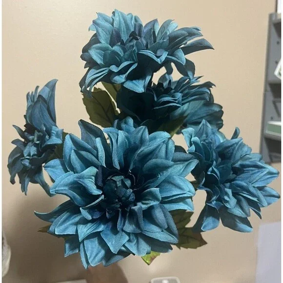 5 Lb Box 16 Bunch of Stemmed Artificial Faux Silk Flowers Colorful Variety 19” - Picture 14 of 16